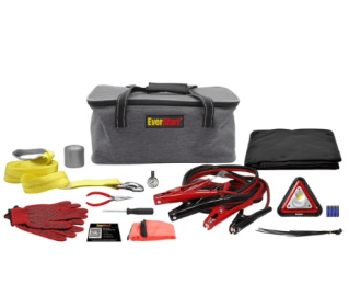 EverStart Emergency Truck Safety Kit for Roadside Emergencies. Assembled Dimensions: 8" x 12" x 5"