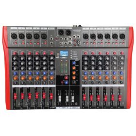 5 Core Audio Mixer 12 Channel DJ Sound Board w Bluetooth USB PC Recording Professional PA Analog Mixing Interface For Karaoke Singing Music Podca
