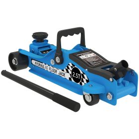 Low Profile Car Jack, Hydraulic Racing Floor Jack, 3.1"-14.1" Lifting Range, 2.5 Ton (5,000 lb) Capacity, Blue